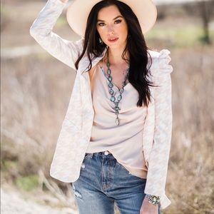 Venti6 lined houndstooth blazer